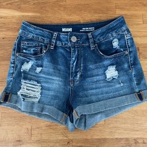 American eagle high rise jean shorts
